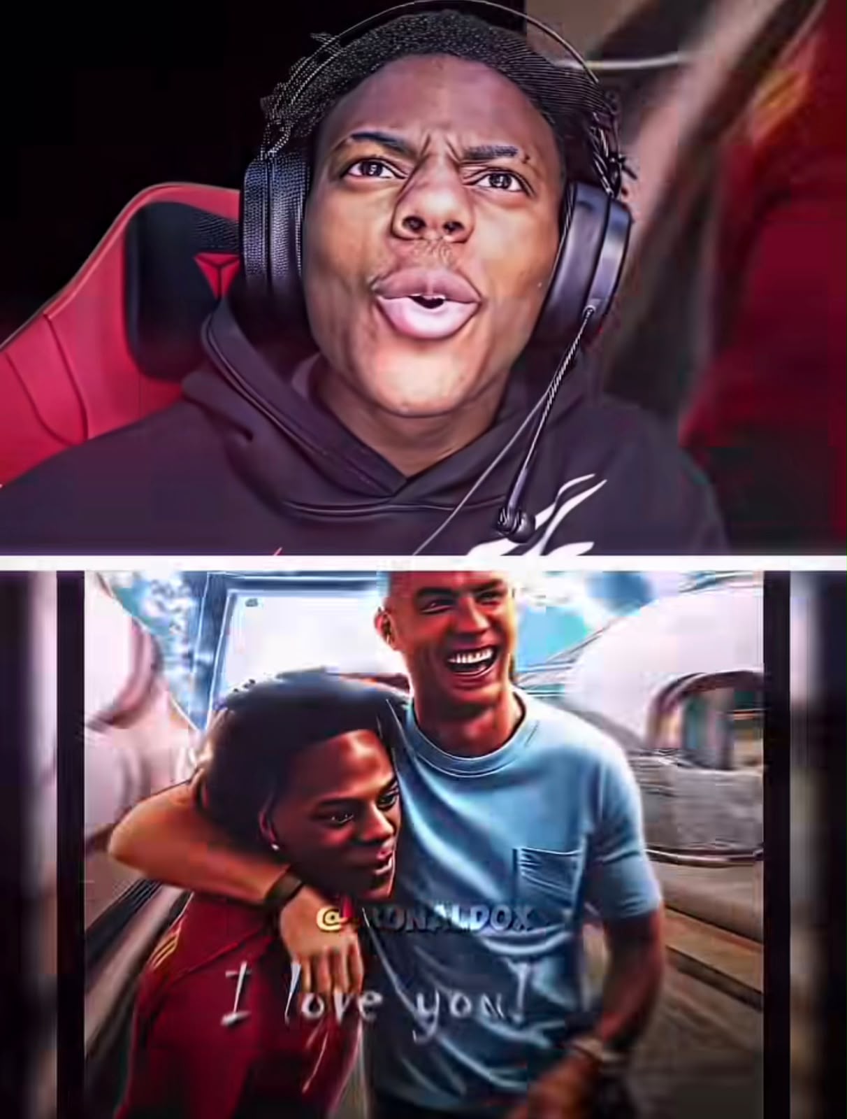 IShowSpeed reacting to Sanchezamv's fan edit on his live stream